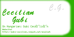cecilian gubi business card